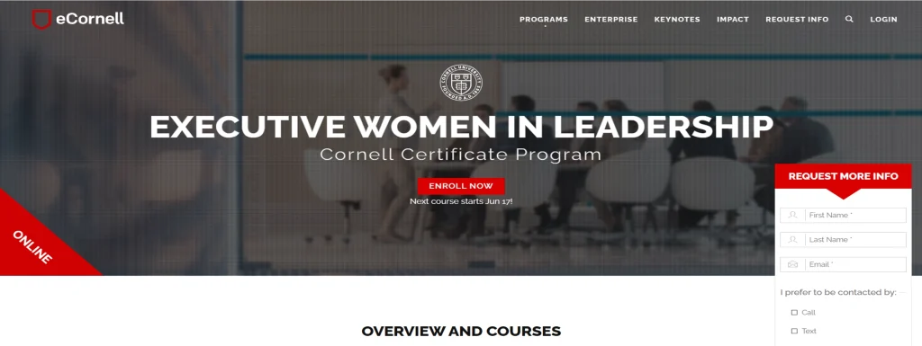 Executive Women in Leadership program overview